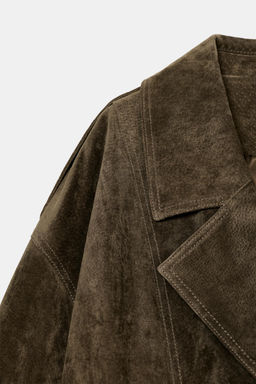 100% SHEEPSKIN SUEDE LEATHER JACKET - Zara фото 9