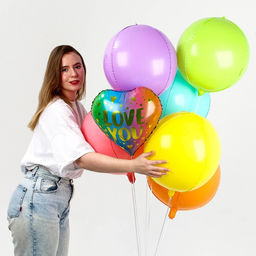 Воздушные шары, букет Я люблю тебя, набор 7 шт. - Страна карнавалия фото 2