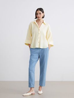 Beli Lastikli Paperbag Kad?n Jean Pantolon