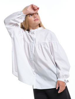 Рубашка для девочки подросткам школьная форма UD 8016 белый - Mini maxi фото 15