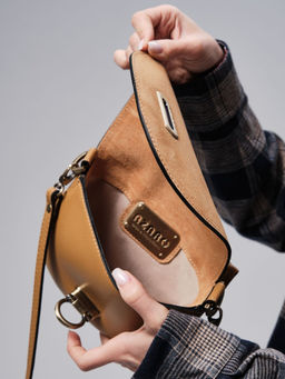 Сумка замшевая кросс-боди Azaro 31032 глина