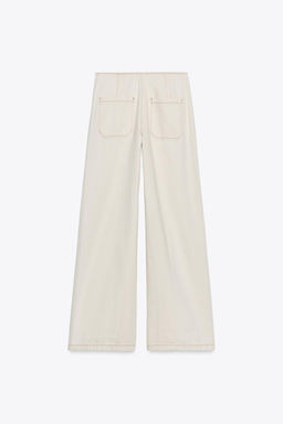 Z1975 WIDE-LEG HIGH-WAIST BEADED JEANS - Zara фото 7