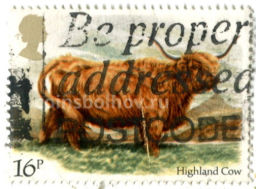 Марка Шотландский бык Хайленд Великобритания