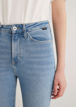 Serenay Gold Shape Puslu ?ndigo Mavisi Jean Pantolon  фото 6