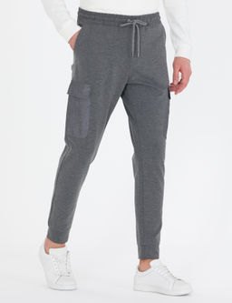 Серые меланжевые спортивные штаны-джоггеры - Cacharel фото 2