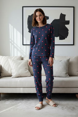 Trendyolmilla Beyaz %100 Pamuklu Kalpli Orme Pijama Tak?m? THMAW21PT0566 фото 60