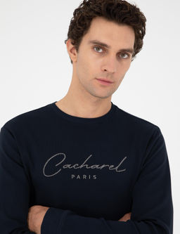 Темно-синий свитшот стандартного кроя - Cacharel фото 2