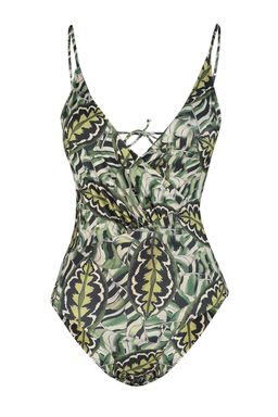 Cicek Desenli V Yaka S?rt Dekolteli Normal Paca Mayo TBESS23MA00320