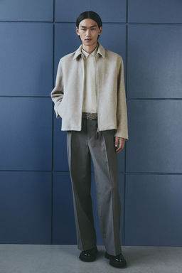 Chaqueta camisera en mezcla de lana Regular Fit