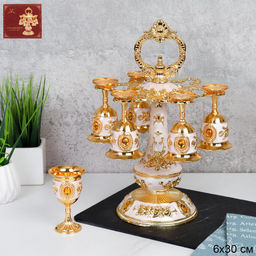 Рюмки на подставке 7 предметов / G-933 /уп 48/