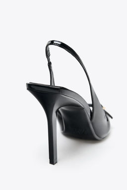 HIGH-HEELED PATENT-EFFECT SANDALS - Zara фото 12
