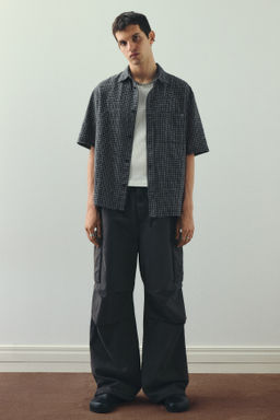Camisa en mezcla de lino Oversized Fit - H&m фото 7