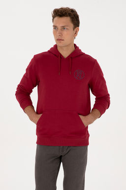 Erkek Koyu Frambuaz Sweatshirt