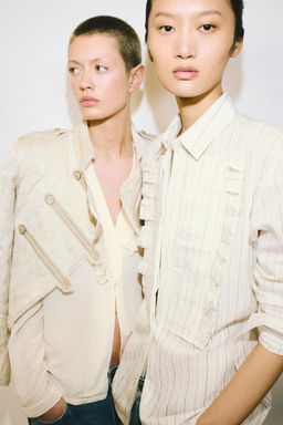 STRIPED PLEATED SHIRT ZW COLLECTION LIMITED EDITION - Zara фото 7
