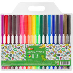 Фломастеры №1School Отличник 18цв., вентилир., смыв., блист. упак - №1 school фото 2