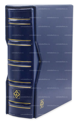 Альбом для монет без листов c защитным шубером формат Optima Gigant Синий Классический дизайн LEUCHTTURM 322659