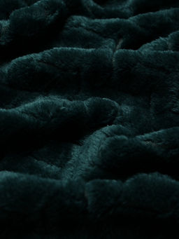 Плед «Этель» Zig-zag, 150×200 см, корал-флис, изумрудный