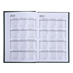 Ежедневник недатированный А5, 128 листов, обложка бумвинил, зелёный