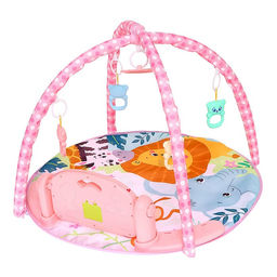 Музыкальный развивающий коврик с пианино, русская озвучка, свет, цвет розовый - Zabiaka фото 6