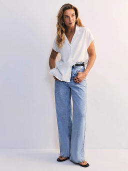 Широкие джинсы с высокой посадкой ZR2605092309-101 / Zarina