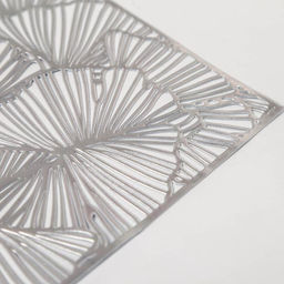 Набор салфеток сервировочных на стол Доляна Веер, 4 шт, 3045 см, цвет серебряный  фото 6