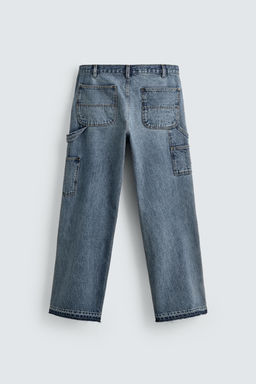 JEANS BOLSILLO CARPINTERO RELAXED FIT / Azul - Zara фото 9