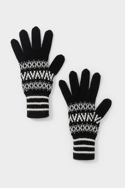 ЕВ 10011/ш/черный,сахар перчатки жен