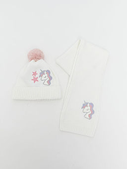 Ponpon Detayl? K?z ?ocuk Atk? ve Bere Tak?m