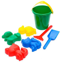 Набор игрушек для песочницы: ведёрко, 4 формочки для песка, грабли, лопатка, МИКС - Соломон фото 9