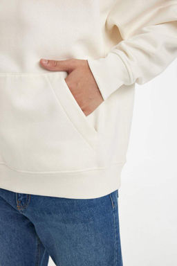 Базовый свитшот Oversize с капюшоном - Defacto фото 6