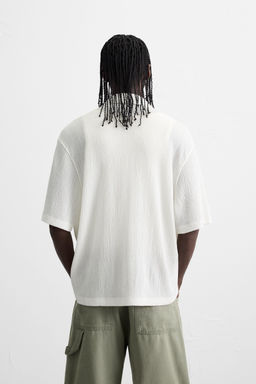 CREASED-EFFECT TEXTURED SHIRT