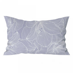 Наволочка 50х70см "Аквилегия" серый, с клапаном-запахом, поплин 115г/м2, хлопок 100%, упаковка "классическая" пакет ПВД 14,5х23см, еврослот, "Домашняя мода" (Россия)