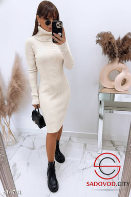 Платье женское однотонное