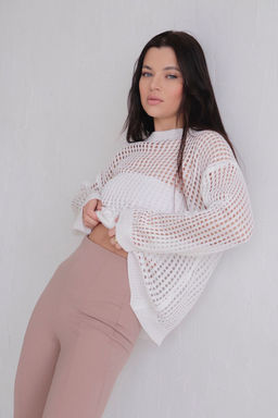 Martichelli Джемпер-сеть белый фото 7