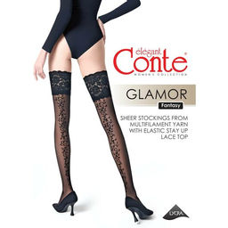 Чулки женские GLAMOR Fantasy (40/10) - nero