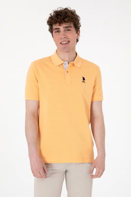 Erkek Regular Fit Polo Yaka Turuncu Basic Ti__rt