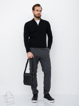 Сумка мужская кожаная 8882-2Z black Zinimsk