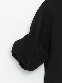 Bisiklet Yaka Bask?l? Erkek ?ocuk Sweatshirt