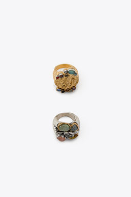 PACK OF 2 STONE RINGS - Zara фото 2