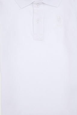 Erkek _ocuk Beyaz Basic Polo Yaka Sweatshirt Sepette S_rpriz _ndirim - U.s. polo assn фото 4