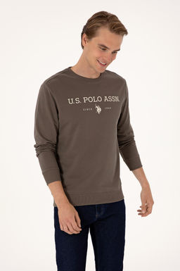 Erkek Vizon Basic Sweatshirt Sepette S_rpriz _ndirim - U.s. polo assn фото 3