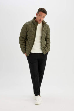 Облегающая куртка-пуховик с водоотталкивающим воротником-стойкой - Defacto фото 2