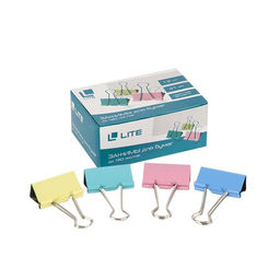 Цена за 10 шт. Зажим для бумаг LITE 41 мм ассорти, металл, 1 шт