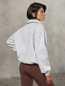 Утепленный свитшот-поло на молнии - NEVERLATE фото 2