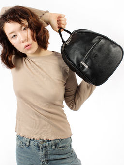 LACCOMA рюкзак Мэри-Y2005-черный эко кожа хлопок  фото 8