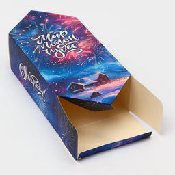 Цена за 10 шт. Коробка - конфета новогодняя подарочная складная Чудеса, 14?22?8 см - UPAK LAND фото 3