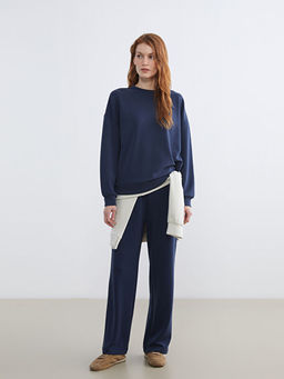 Bisiklet Yaka Oversize Kad?n Sweatshirt