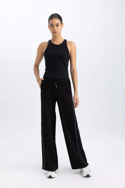 DeFactoFit Slim Fit Спортивная рубашка в рубчик с круглым вырезом  фото 5