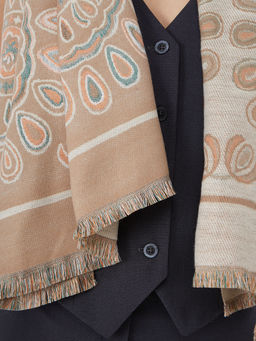 в составе ШЕРСТЬ и КАШЕМИР Большой, мягкий, теплый однотонный двусторонний палантин. - Tantino фото 6