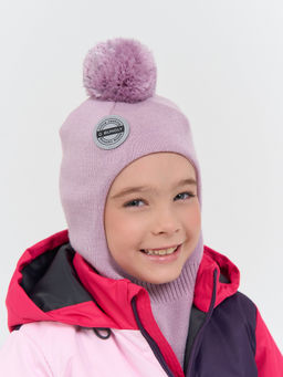 Шлем демисезонный из смесовой шерсти Вереск - Bungly фото 2